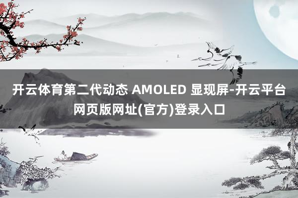 开云体育第二代动态 AMOLED 显现屏-开云平台网页版网址